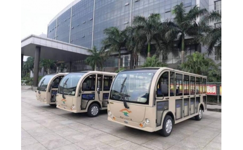 23座玻璃門封閉電動觀光車